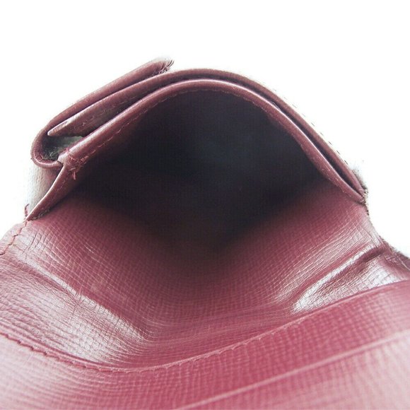 Authenticity Guaranteed CARTIER Bi -fold Wallet Mastrin Bordeaux Leather - Picture 9 of 11